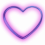 Neon Glowing Heart PNG Neon Transparent Image