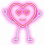 Neon Effect Heart PNG (Dil) Neon Download PNG File