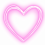 Neon Effect Heart PNG (Dil) Editing PNG Download