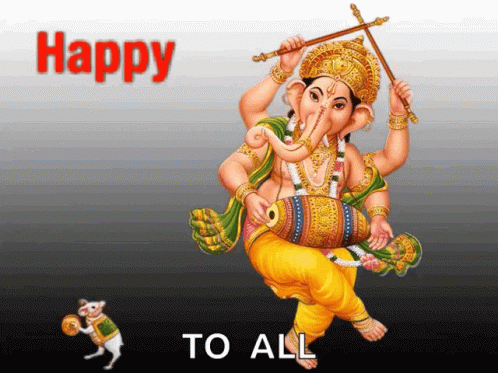 Happy Ganesh Chaturthi Wishes GIF Images Download Animated Pics WhatsApp DP