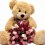 Valentine's Teddy Bear PNG Image - Transparent