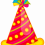 Red Striped Birthday Hat (Cap) PNG Transparent Photo