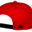 Red backward snapback cap PNG - transparent photo