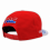 Red backward snapback cap PNG - transparent photo