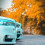 White car with yellow colour leaf background  CB Picsart Editing Background Full HD